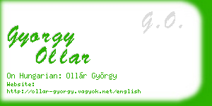 gyorgy ollar business card